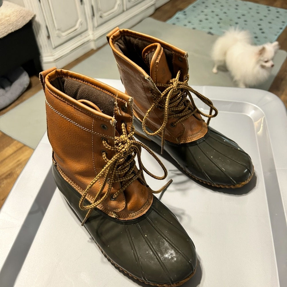 Target Brown and Green Combat & Moto Boots